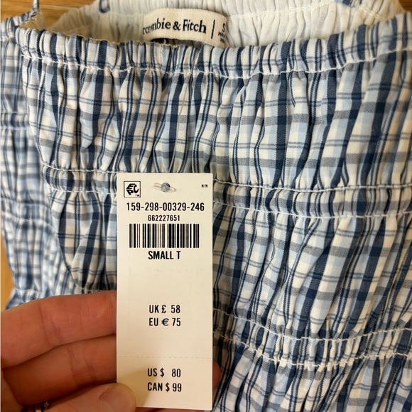 SMALL TALL Abercrombie & Fitch Black and White Smocked Sundress - Picture 3 of 4